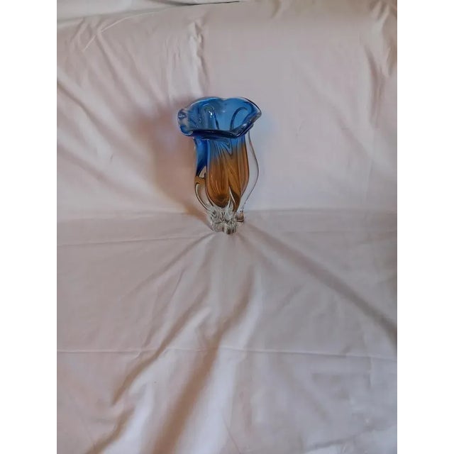 Mid-Century Modern Mid-Century Modern Glass Vase by Josef Hospodka for Chribska Glassworks For Sale - Image 3 of 7