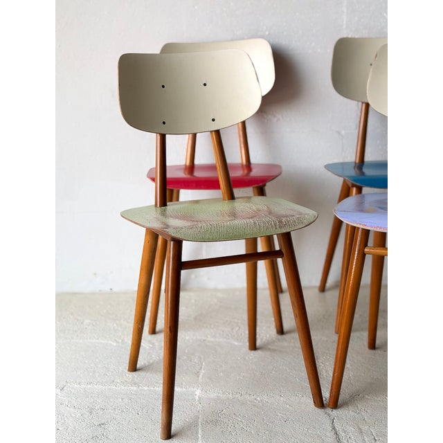 Bistro Chairs from Ton, 1960, Set of 4 For Sale - Image 17 of 18