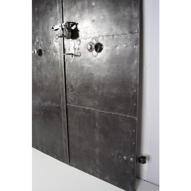 Antique Iron Clad Double Doors, 1800s For Sale - Image 17 of 18