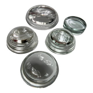Clear Glass Convex Paperweight Collection For Sale