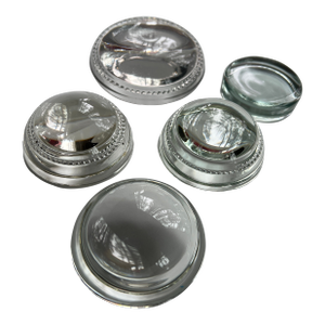 Clear Glass Convex Paperweight Collection