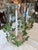 Vintage Ivy Metal Tole Hurricane Candle Holders Pair For Sale - Image 10 of 14