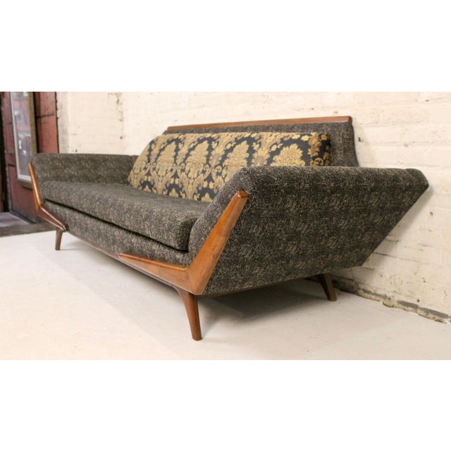 Mid 20th Century Mid-Century Gondola Sofa Attributed to Adrian Pearsall For Sale - Image 5 of 14