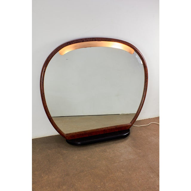 Vintage Illuminated Briar Wall Mirror by Guglielmo Ulrich, 1930s For Sale - Image 14 of 14