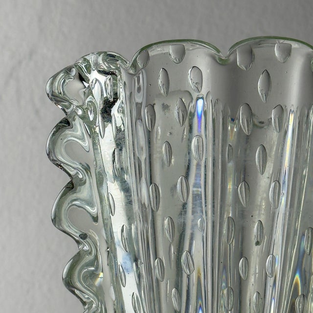 Vintage Murano Glass Vase by Barovier & Toso, Italy 1930-40s For Sale - Image 18 of 18