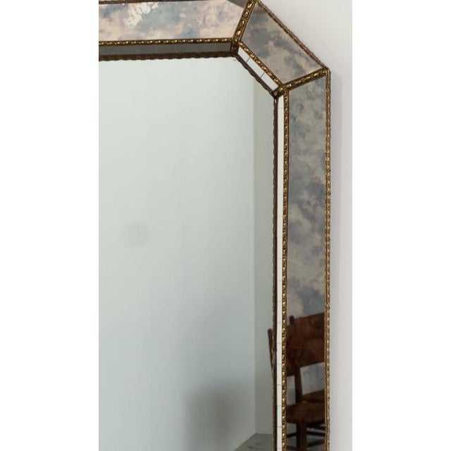 Gold Vintage Spanish Octagonal Mosaic Mirror For Sale - Image 8 of 9