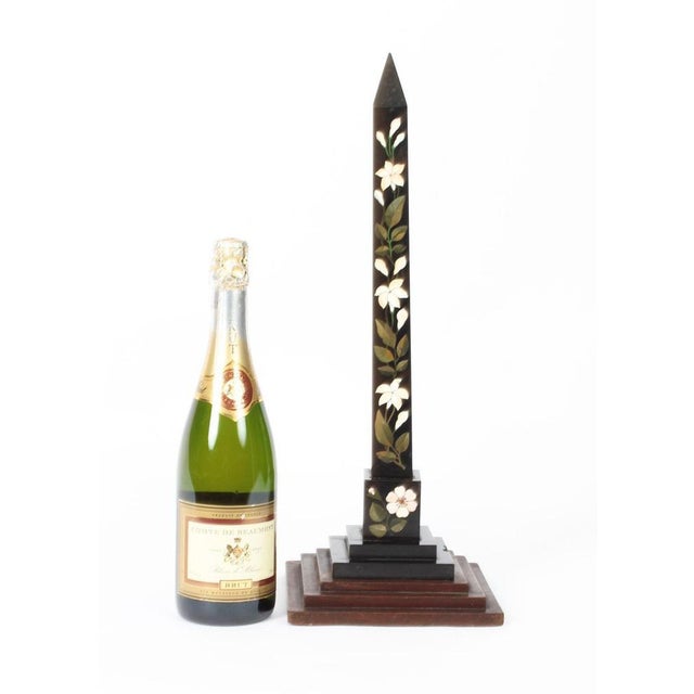 Gray 19th Century Victorian Pietra Dura Marble Obelisk For Sale - Image 8 of 10