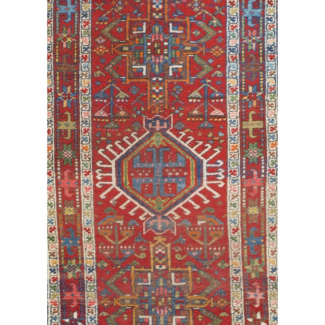 A classic Hand Woven Persian Karadja Rug consist of central diamond or hexagon medallion surrounded by an eye-catching...