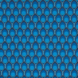Sample - Schumacher X Cristina Buckley Dawnridge Wallpaper in Peacock For Sale