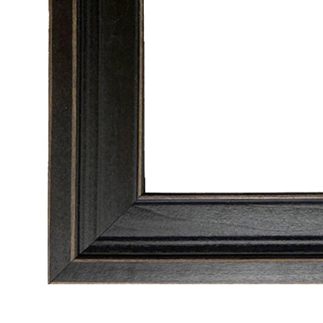 Figurative Family of Foxes Framed 8x10" Oil Painting Reproduction Print on Canvas in Distressed Black Wood Frame For Sale - Image 3 of 4