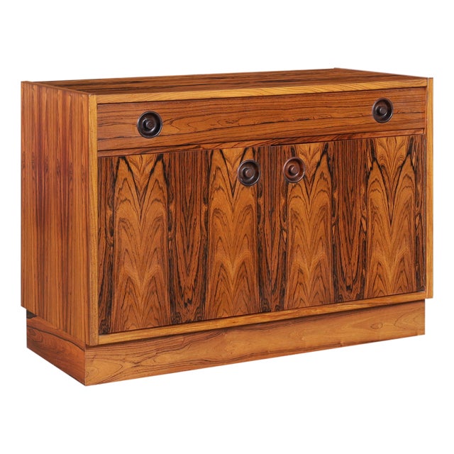 Scandinavian Modern Brazilian Rosewood Small Credenza For Sale