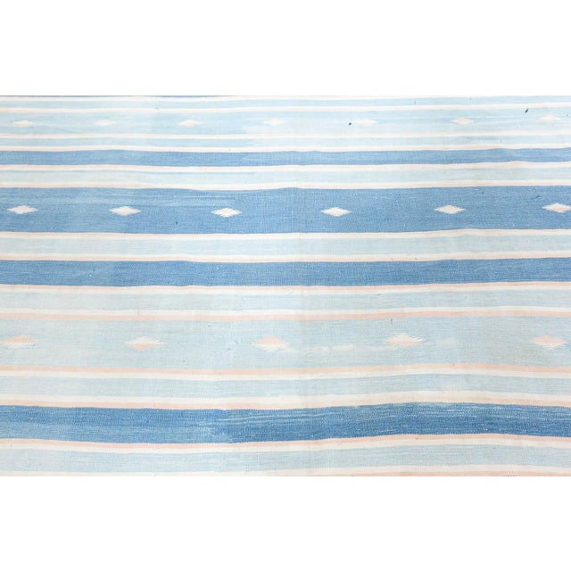 Mid 20th Century Doris Leslie Blau Vintage Indian Dhurrie Rug For Sale - Image 5 of 10