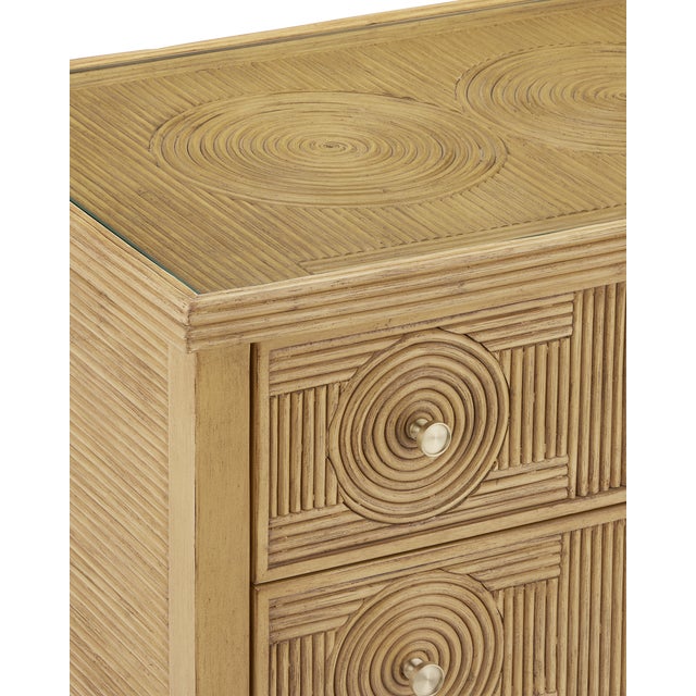 Boho Chic Currey & Company Santos Sea Sand Large Chest For Sale - Image 3 of 6