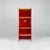 Italian Modern Wood and Red Metal Self-Supporting Bookcase attributed to Arflex, 1970s For Sale - Image 6 of 18
