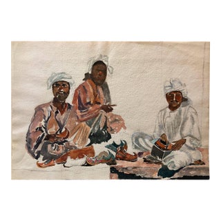 Irene Hodes Newman, Watercolor Painting Three Black Men For Sale