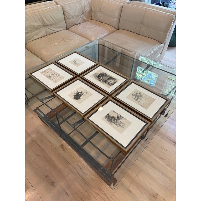 Abstract Set of 6 Original Vintage Pen & Ink Illustrator’s Studio Studies For Sale - Image 3 of 12