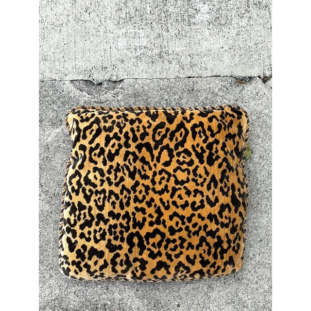 Mid-Century Modern Vintage Scalamandre Leopard Throw Pillow For Sale - Image 3 of 16