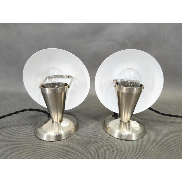 Bauhaus Adjustable Table Lamps in Chrome, 1930s, Set of 2 For Sale - Image 4 of 11