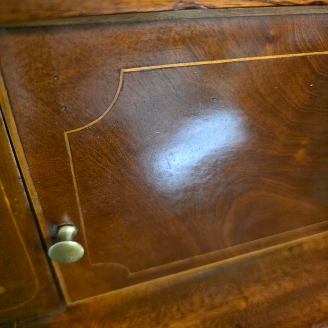 Antique English George III Sheraton Period Inlaid Mahogany Sideboard With Original Removable Stage Back, Circa 1800 For Sale - Image 16 of 18