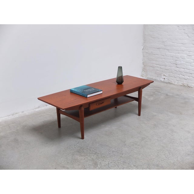 Large Coffee Table with Magazine Rack from O.M.F., 1960s For Sale - Image 5 of 13