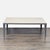 Italian made wood, veneer, and metal table in a light kotó high gloss finish with grey metal legs. Brand: Alf + DaFre....
