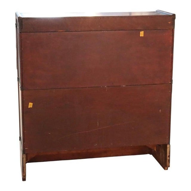 1920s Antique Globe Wernicke Arts & Crafts Mahogany 2-Stack Barrister Bookcase Circa 1920 For Sale - Image 5 of 7