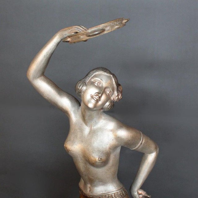1920s Unknown, Tambourine Dancer, 1920s, Cold-Painted Spelter For Sale - Image 5 of 7