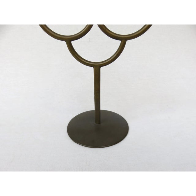 Metal 3-Armed Candle Holder in Brass by Richard Rohac, 1950s For Sale - Image 7 of 11
