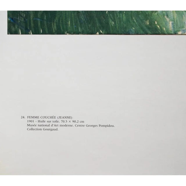 1980s 1985 After Pablo Picasso, "Lying Female" Parisian Full-Color Print For Sale - Image 5 of 8