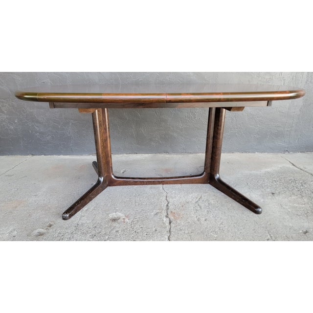 Mid-Century Modern Rosewood Danish Modern Expanding Dining Table Niels Moller Attributed For Sale - Image 3 of 18