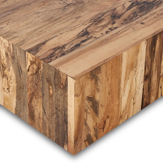 Four Hands Hudson Large Square Coffee Table - Spalted Primavera For Sale - Image 10 of 12