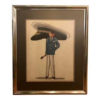 Framed Nautical Needlepoint For Sale