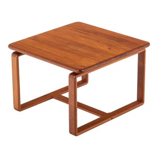 Mid Century Modern Solid Teak Coffee Table, circa 1970's For Sale