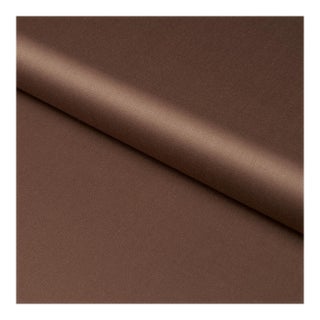 Schumacher Donovan Merino Wool Sateen Fabric in Brown For Sale