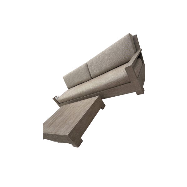 Rh Belvedere Weathered Teak Sofa For Sale In Columbus - Image 6 of 12