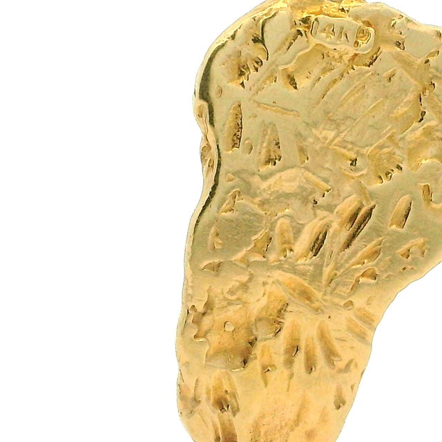 Gold 1950s Italian Handmade Modern Dancer 14k Gold Pendant For Sale - Image 8 of 10