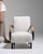 20th Century Czech Republic Ivory Boucle Upholstered Armchair For Sale - Image 4 of 11