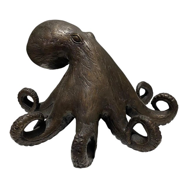 Cast Bronze Octopus Sculpture by Tiempo Gallery For Sale