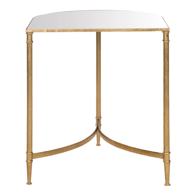Harrison Mirror Top Accent Table in Gold Chairish