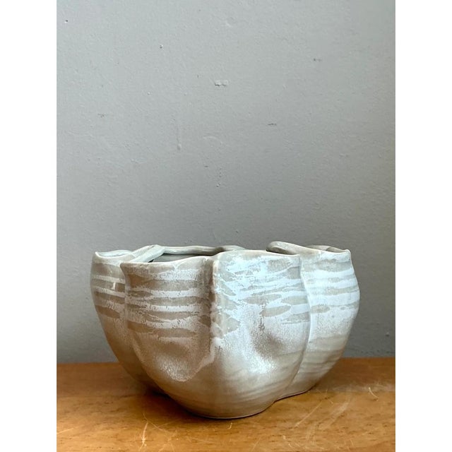 Mid-Century Modern Vintage Organic Form Ceramic Bowl For Sale - Image 3 of 12