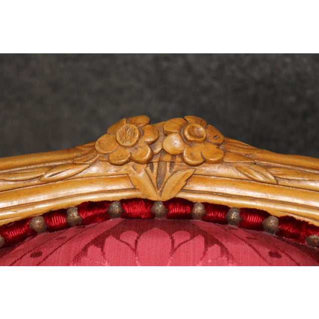 This elegant pair of French Louis XVI–style bergère chairs exemplifies timeless neoclassical design, combining refined...