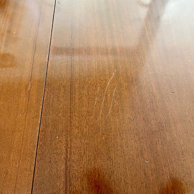 Regency Mahogany Drop-Leaf Table With Lyre Design, Circa 1945 For Sale - Image 11 of 12