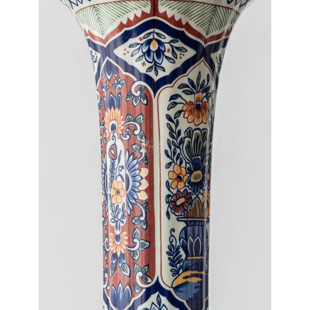 Hand-Painted Trumpet Table Lamps by Boch Frères for Delft, 1950s, Set of 2 For Sale - Image 16 of 17