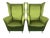 Set of Mid-Century Italian Isa Armchairs in Green Velvet by Gio Ponti for Isa Bergamo, 1950s For Sale