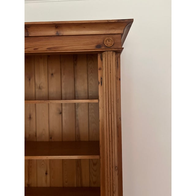 Wood Antique Pine Stepback Hutch For Sale - Image 7 of 7