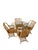 Mid 20th Century Rattan Latticed Dining Set With Glass Top Table For Sale In New York - Image 6 of 16