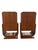 A sleek, sexy pair of Art-Deco chests wrapped with exotic wood, glossy lacquer-finish and polished-chrome hardware....
