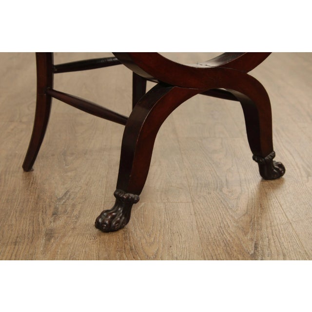 Early 19th Century American American Classical Period Mahogany Side Music Chair For Sale - Image 10 of 13