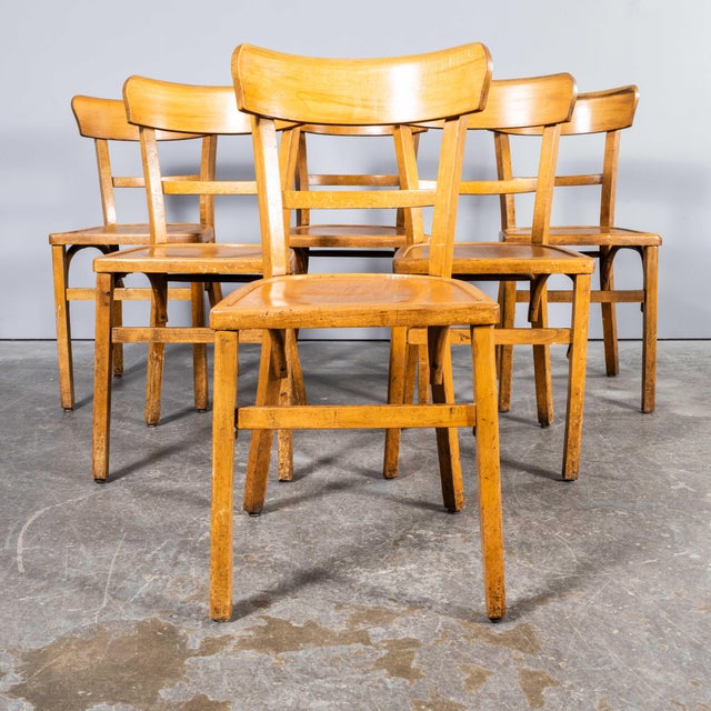 Vintage French Dining Chairs, 1950s, Set of 6 For Sale - Image 11 of 13