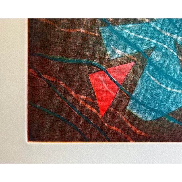 Mid-Century Modern Abstract Etching Aquatint - Arnold Grossman, Ed. 3/30 - Arches For Sale - Image 9 of 13
